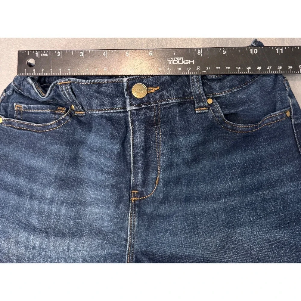 Wonder Nation Denim‎ Shorts Cuffed Dark Wash Adjustable Waist Girls Size 14